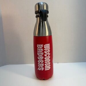 Wisconsin Badgers H2GO Stainless Steel Vacuum Insulated Water Bottle 17 oz NEW